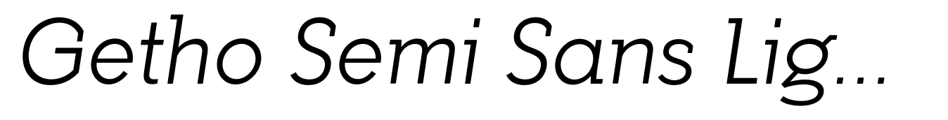 Getho Semi Sans Light Italic